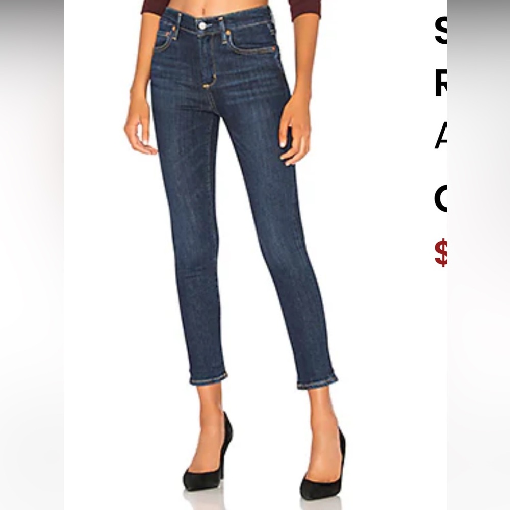 Agolde Sophie High Rise Skinny Crop in Reverb, Size 28 - Picture 2 of 12